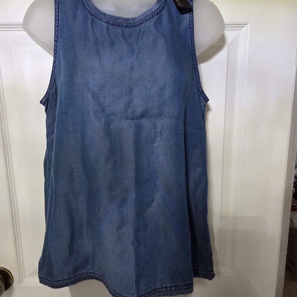 Banana Republic Blue Denim Tank Top